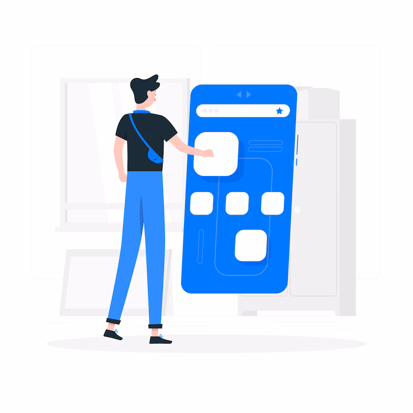 landing page mobile illu